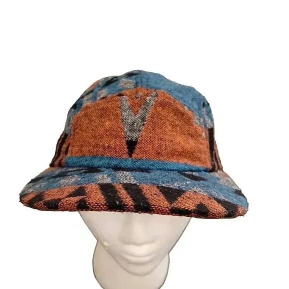 Carbon Men's Black/Orange/Blue Poly/Wool Adj Cap - Picture 7 of 10